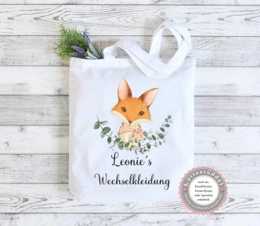 Fuchs Mädchen Vintage WECHSELKLEIDUNG Sport Schule personalisiert mit Name Kindergarten Wechselwäsche Kindergartenkind Einschulung Geburtstag von Lüttentüddel®